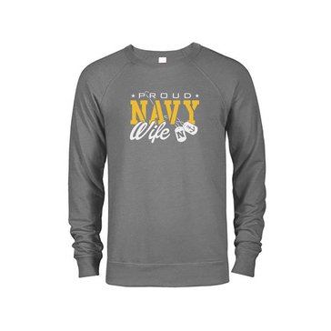 Soffe Women's Proud Navy Wife Fleece Sweatshirt