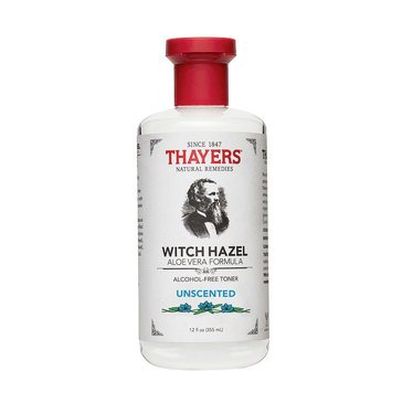 Thayers Alcohol Free Unscented Witch Hazel Toner with Aloe Vera 12oz
