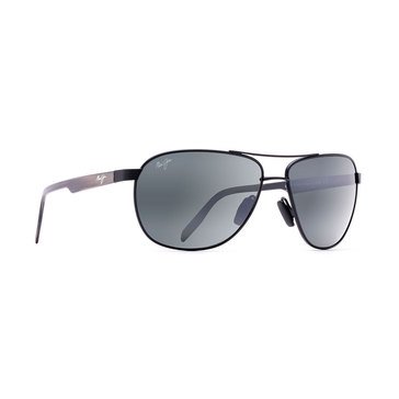 Maui Jim Unisex Castles Matte Black Polarized Aviator Sunglasses