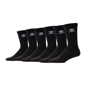 adidas Men's Original Trefoil 6-Pack Crew Socks