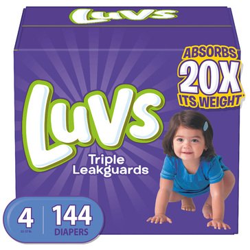 Luvs Diapers Size 4 Giant Pack, 144ct