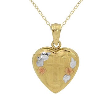 Children's Gold-Filled Heart Locket Pendant Necklace