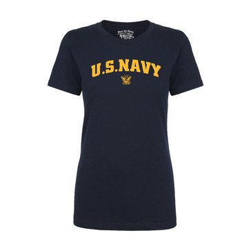 Black Ink Women's USN With Eagle Graphic Tee