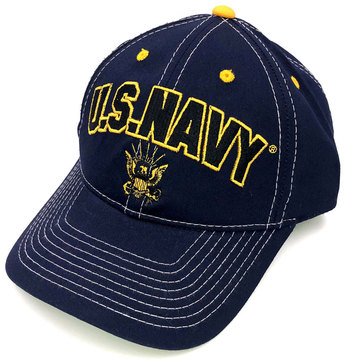 Black Ink US Navy Adjustable Cotton Cap Navy