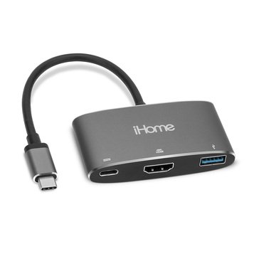 iHome USB Type-C Hub with HDMI port USB 3.0 and Type-C Port