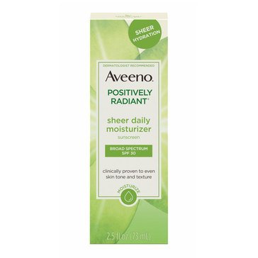 Aveeno Positively Radiant Sheer Hydration SPF30, 2.5oz