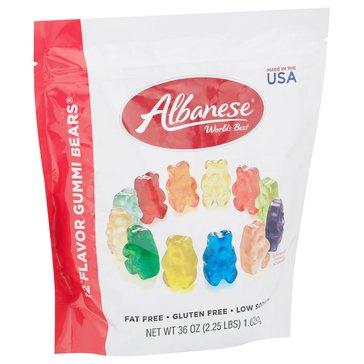 Albanese World's Best 12 Flavor Gummi Bears, 36oz
