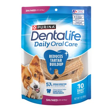 Purina Dentalife Dental Dog Treats Small/Medium Breed, 7oz