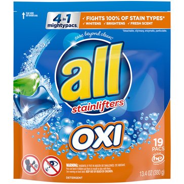 all Oxo Laundry Detergent Packs 4-In-1 19ct