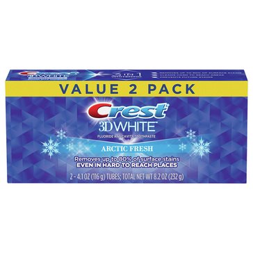 Crest 3D White, Whitening Arctic Fresh 2-Pack Toothpaste, 8.2oz