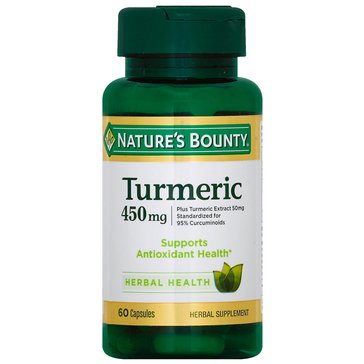 Nature's Bounty Turmeric Curcumin Capsules, 60-count