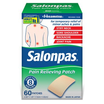 Salonpas Pain Relieving Patch, 60-count