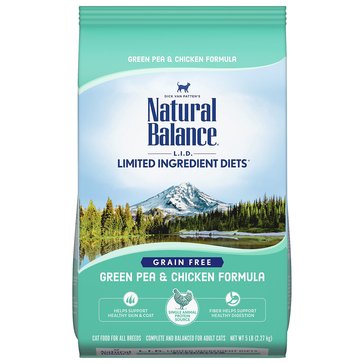 Natural Balance Lid Grain Free Pea & Chicken Cat Food, 5 lbs