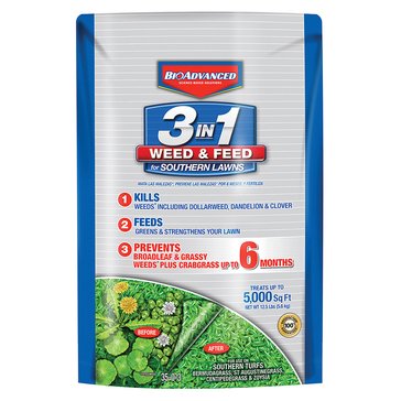 BioAdvanced 12.5-lb. 3-in-1 Weed & Feed For Southern Lawns