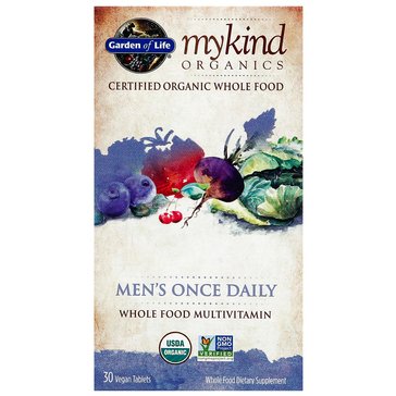 mykind Organics Men's Once Daily Vegan Tablets, 30-Count