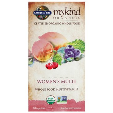 mykind Organics Women's Multivitamin Vegan Tablets, 60-Count