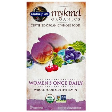 mykind Organics Women's Once Daily Vegan Tablets, 30-Count