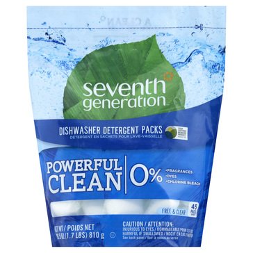 Seventh Generation Free and Clear Dish Packs 45ct