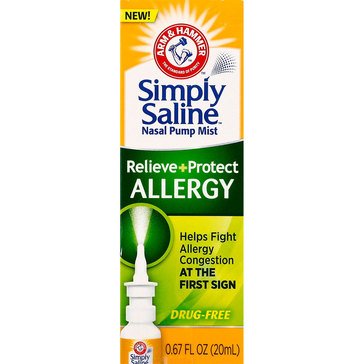 Arm & Hammer Simply Saline Allergy & Sinus Spray Mist, .67 fl oz