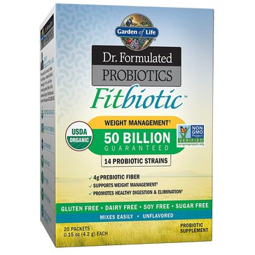 Dr. Formulated Probiotic Fitbiotics Weight Management Powder,  20-Packs