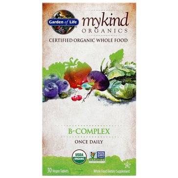 mykind Organics B-Complex Tablets, 30-Count