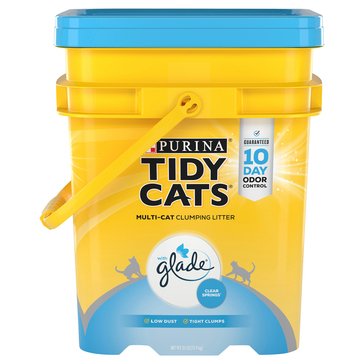 Tidy Cats Clumping Cat Litter with Glade Tough Odor Solutions Cat Litter 35 lbs