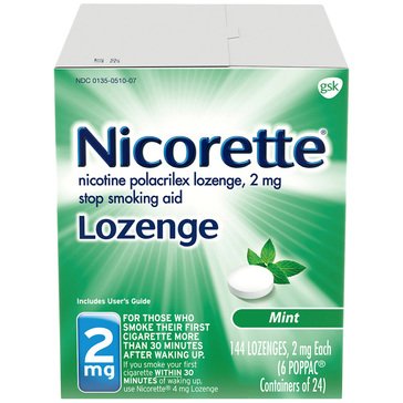 Nicorette Mint 2mg Nicotine Lozenge, 144-count