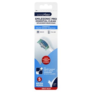 Exchange Select Smilesonic Pro-Essential Clean Brush Heads