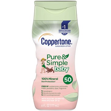 Coppetone Waterbabies Pure and Simple Lotion SPF 50, 6oz