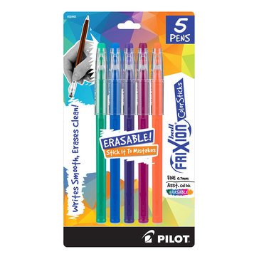 Pilot Frixion Erasable Multi-Color Color Stick Pens, 5-count