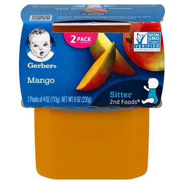 Gerber Second Foods Mango 2 Pack Baby Food, 8oz