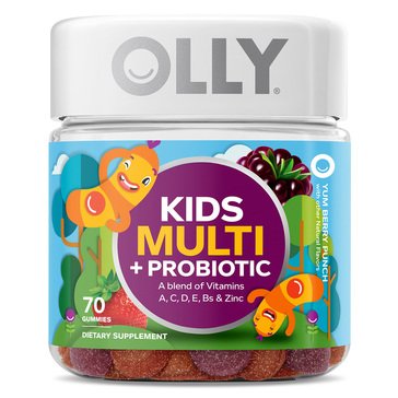 Olly Kids' Multi-Vitamin+ Probiotic Gummies, 70-count