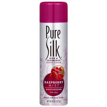 Pure Silk Raspberry Mist Shaving Cream, 10.88z