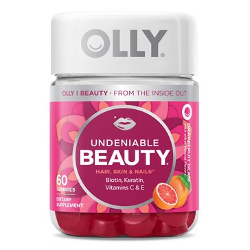 Olly Undeniable Beauty for Hair Skin & Nails Gummies, 60-count
