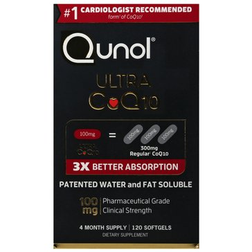 Qunol Ultra CoQ10 100mg Softgels, 120-Count