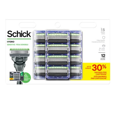 Schick Hydro 5 Sensitive Cartridge 12-Count