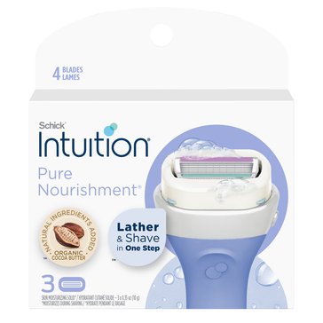 Schick Intuition Pure Nourishment Cartridge 3-Count