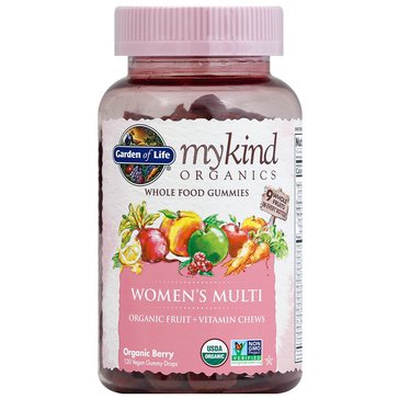 mykind Organics Womens's Multivitamin Fruit Gummies, 120-Count