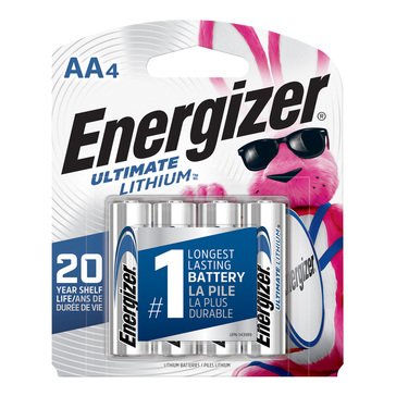 Energizer Ultimate Lithium AA Battery- 4 Pack