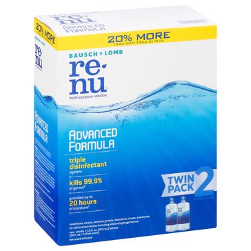 Renu Advanced Formula fo Contact LensMultipurpose 2-Pack Solution, 24 fl oz