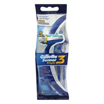 Gillette Men's Sensor3 Simple Disposable Razors 4-Count+2 Bonus