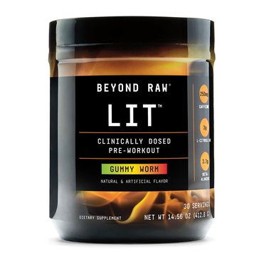 BEYOND RAW Lit Gummy Worms, 30-Servings