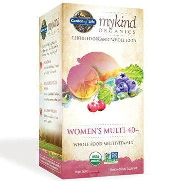 My Kind Organics Women's 40+ Whole Food Vegan Multi-Vitamin Tablets, 60-count