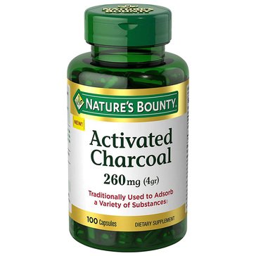 Nature's Bounty 260mg Charcoal Activated Vitamins, 100-count