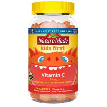 Nature Made Kids First 125mg  Vitamin C Tangerine Gummies, 110-count