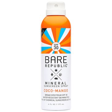 Bare Republic Coco Mango SPF30 Mineral Spray, 6oz