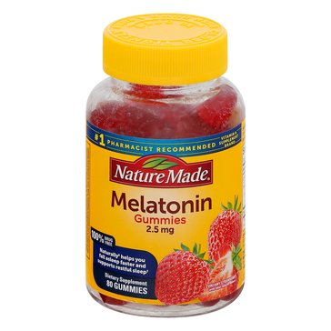 Nature Made Melatonin Adult Gummies 2.5mg, 80-count