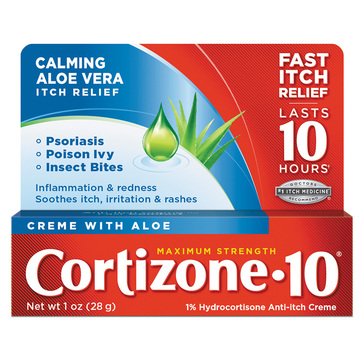 Cortizone 10 Maximum Strength Aloe Anti-Itch Cream, 1oz