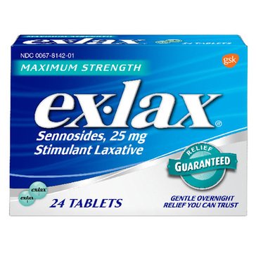 ex-Lax Stimulant Maximum Strength Laxative Tablets, 24-count