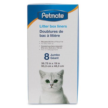 Petmate Cat Litter Pan 8-Count Jumbo Liners